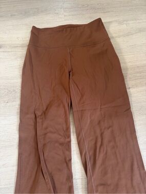 High-Rise Brown Wide-Leg Lounge Pants